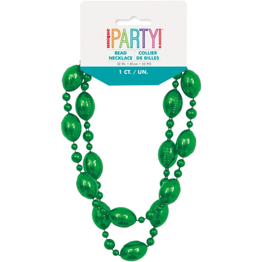Football Green Bead Necklace 32" | 1 ct - Zurchers