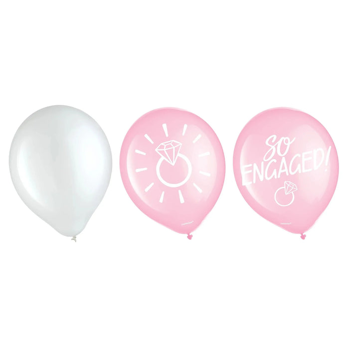 "I Do Crew" Confetti Latex Balloons 12" | 6 ct - Zurchers