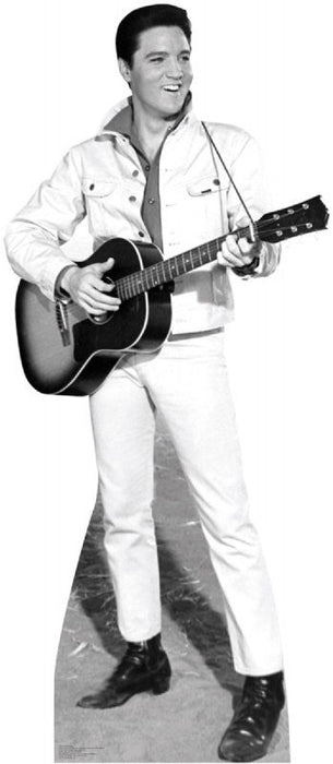 Elvis Presley B&W White Jacket Lifesize Standup *Made to order-please allow 10-14 days for processing*