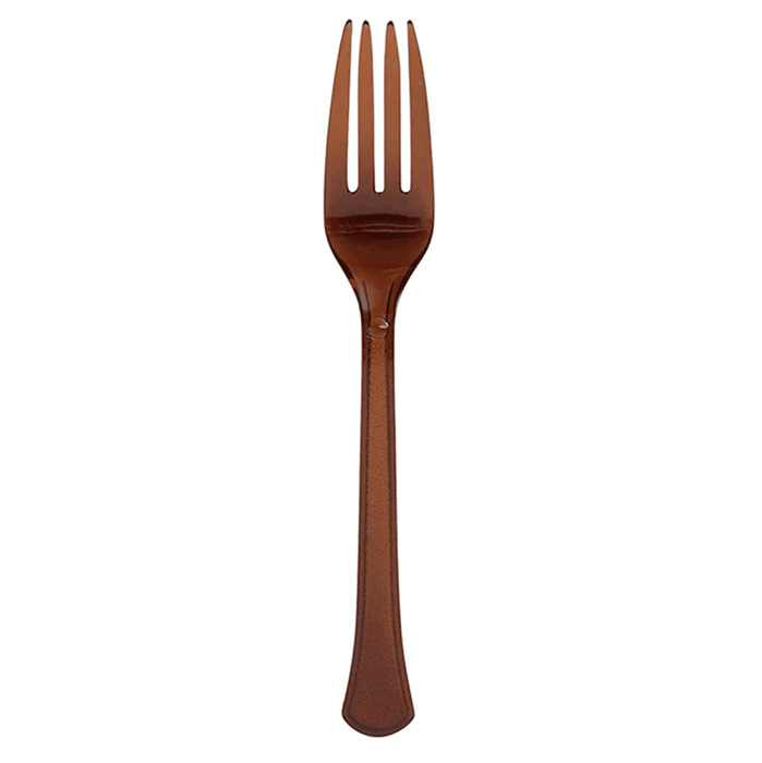 Chocolate Brown Heavy Duty Plastic Forks | 20ct - Zurchers