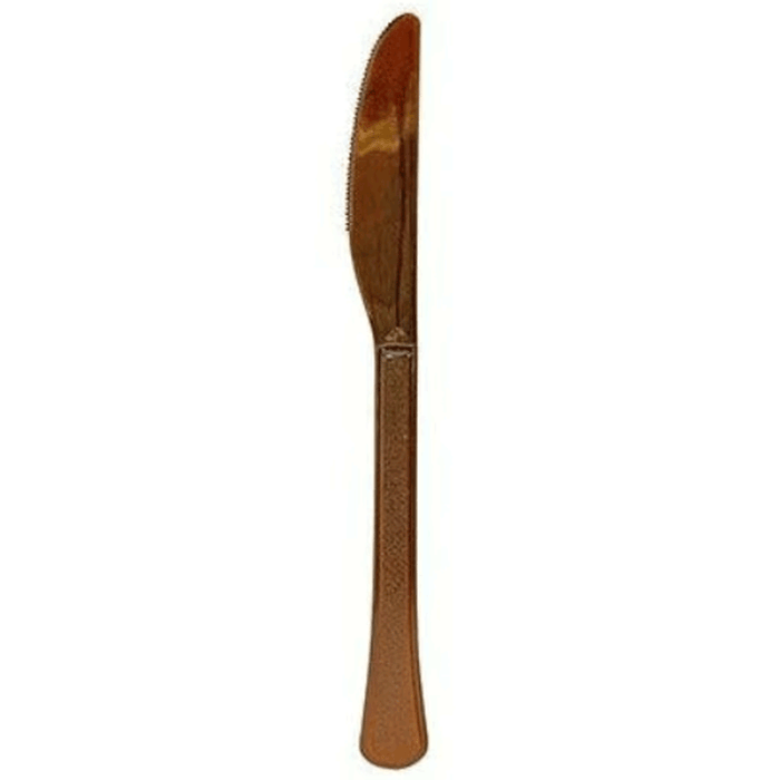 Chocolate Brown Heavy Duty Plastic Knives | 20ct - Zurchers