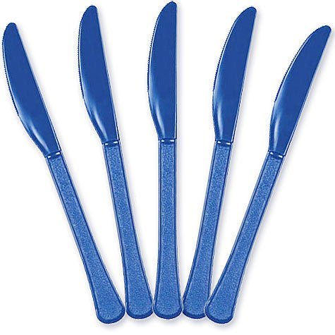 Bright Royal Blue Plastic Knives | 20ct - Zurchers
