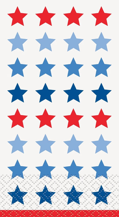 USA Patriotic Stars Dinner Napkins | 16 ct - Zurchers