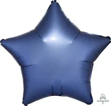 Azure Blue Satin Luxe Star Mylar Balloon 18" | 1ct - Zurchers