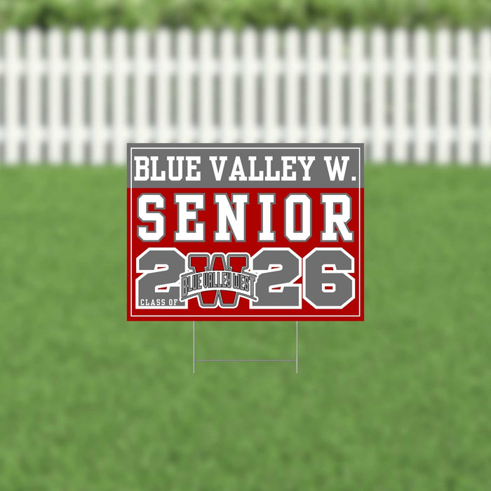Blue Valley W KS 2026 Senior Yard Sign | 1ct - Zurchers