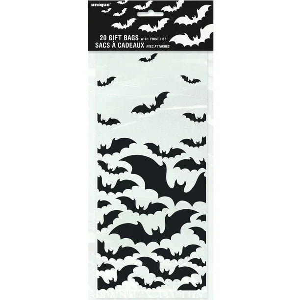 Black Bats Cello Bag Halloween 20pk - Zurchers
