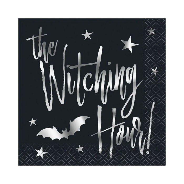 Halloween Silver Bats Beverage Napkins | 20ct - Zurchers