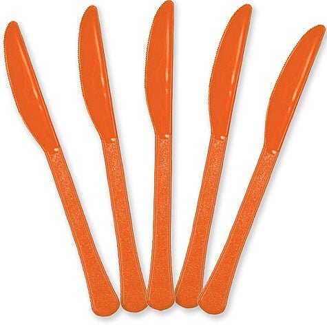 Orange Peel Plastic Knives | 20ct - Zurchers