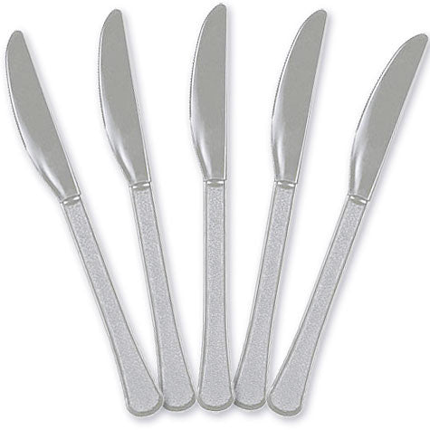 Silver Plastic Knives | 20ct - Zurchers