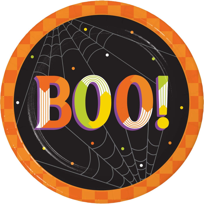 Halloween BOO! Paper Dessert Plates 7" | 8 ct - Zurchers