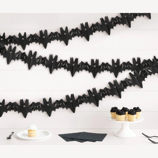 Hauntings Bats Tissue Garland 10" | 3ct - Zurchers