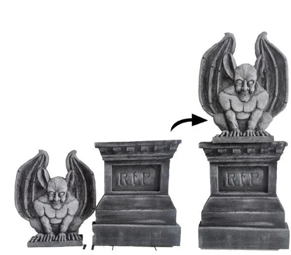 Gargoyle Tombstone 44" | 2 pcs - Zurchers