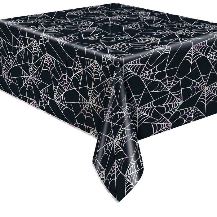 Hauntings Pastel Plastic Spiderweb Tablecover | 1 ct - Zurchers