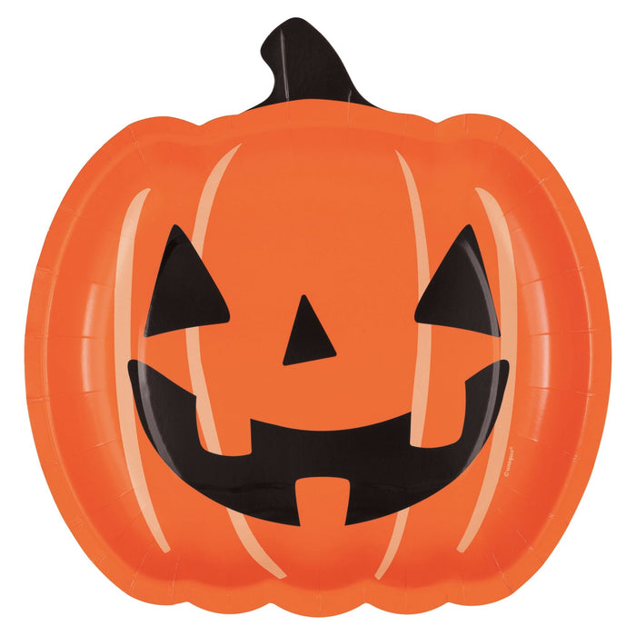 Spooky Spirits Pumpkin Shaped Plates 9" | 8 ct - Zurchers