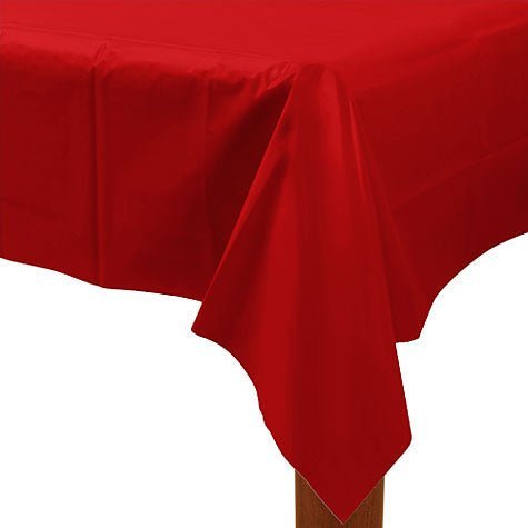 Apple Red Rectangular Table Cover 54" x 108" | 1ct - Zurchers