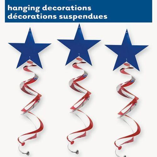 4th Of July Patriotic Hanging Decorations | 3ct - Zurchers