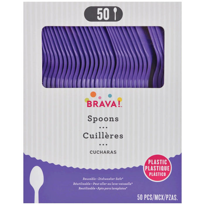 New Purple Plastic Spoons | 50 ct - Zurchers