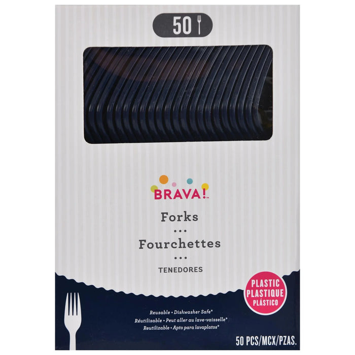 True Navy Plastic Forks | 50 ct - Zurchers