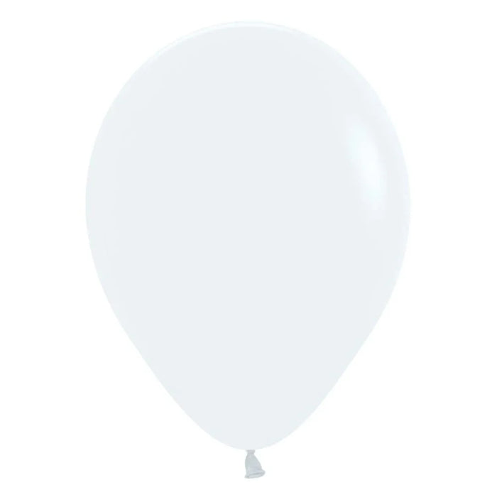 Fashion White Latex Balloon w/ Helium & Hi - Float, 11" | 1 ct - Zurchers