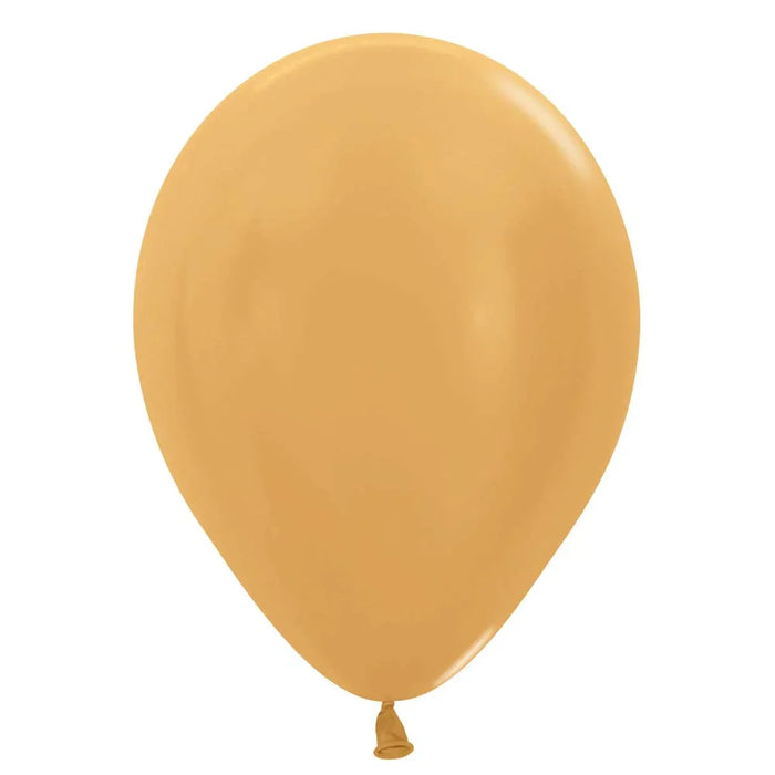 Metallic Gold Latex Balloon w/ Helium & Hi - Float, 11" | 1 ct - Zurchers