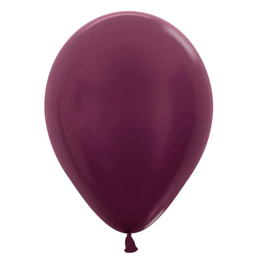 Metallic Burgundy Latex Balloon w/ Helium & Hi - Float, 11" | 1 ct - Zurchers