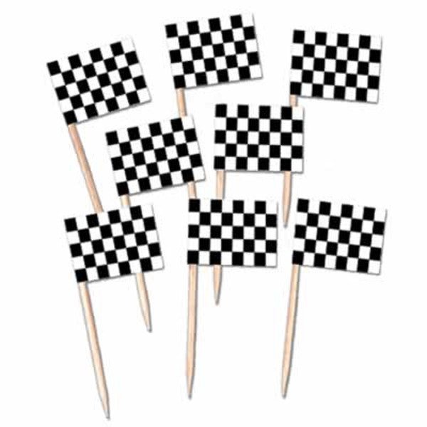Checked Flag Party Picks, 2.75" | 50 ct - Zurchers
