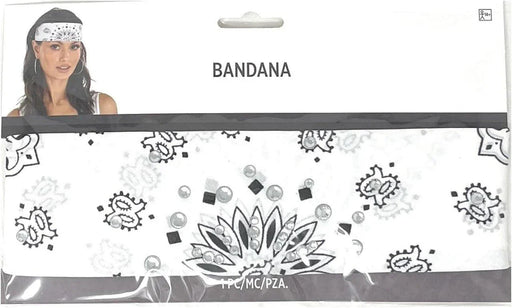 90s Bedazzled White Bandana | 1 ct - Zurchers