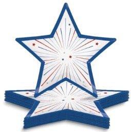 Patriotic USA Star Shaped Dinner Plates - Zurchers