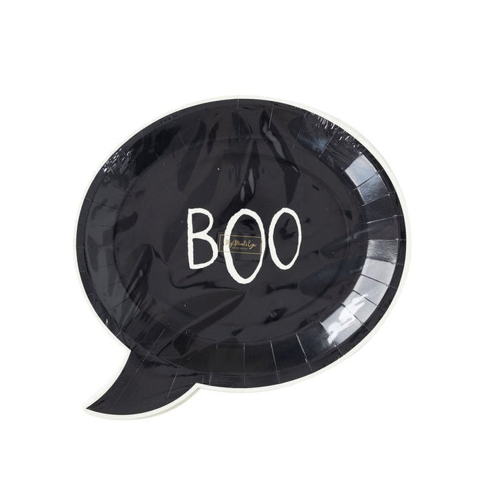 Halloween Boo Shaped Paper Plates 10" | 8ct - Zurchers