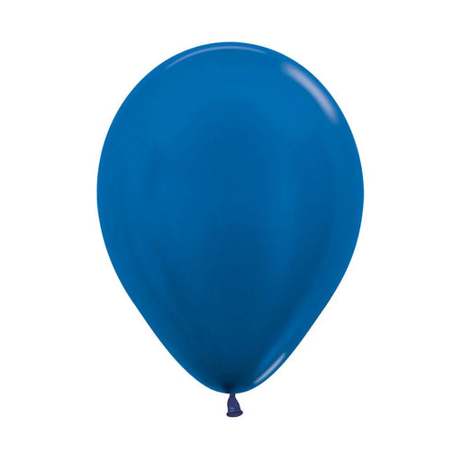 Metallic Blue Latex Balloon w/ Helium & Hi - Float Latex Balloon, 11" | 1 ct - Zurchers