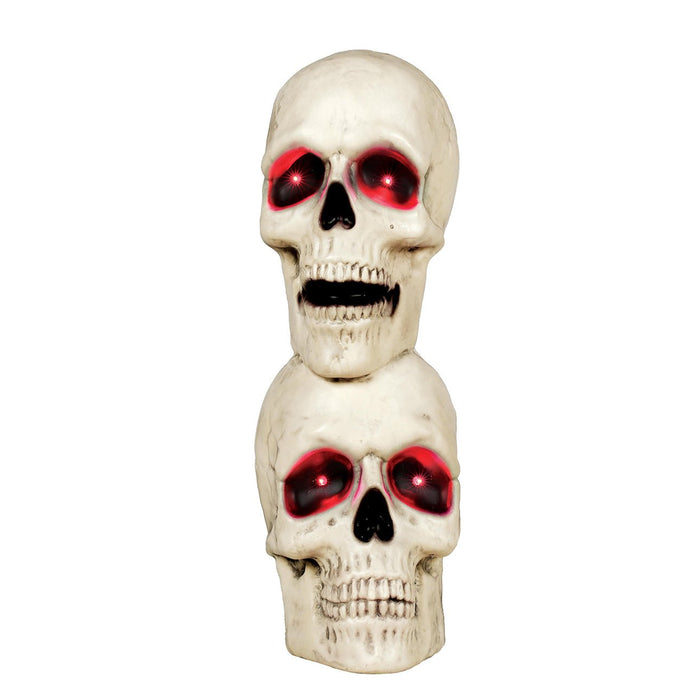 Creepy Bones Plastic Human Skull Stack 10" x 27.5" | 1 ct - Zurchers