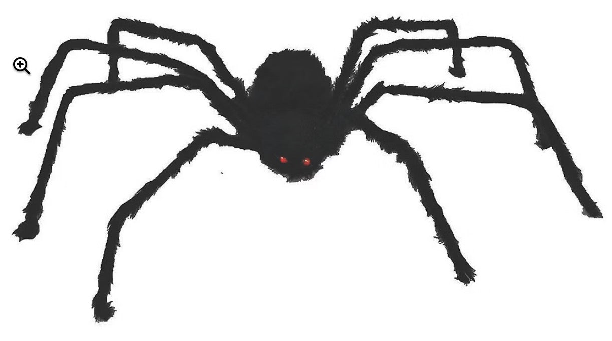 50" Poseable Hairy Spider Halloween Decoration