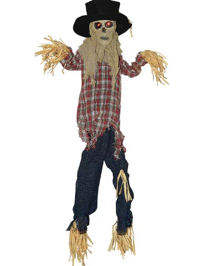 36" Hanging Animated Kicking Scarecrow Decoration