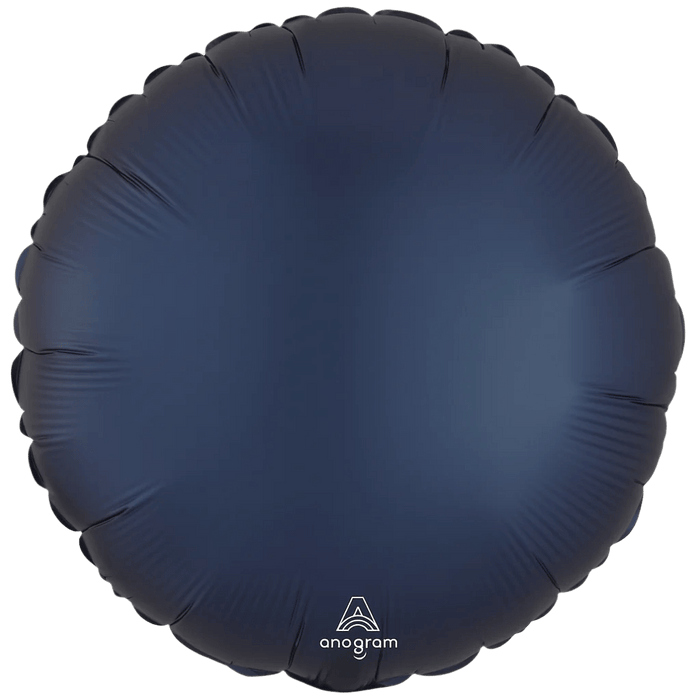 True Navy Satin Round Mylar Balloon 18" | 1ct - Zurchers