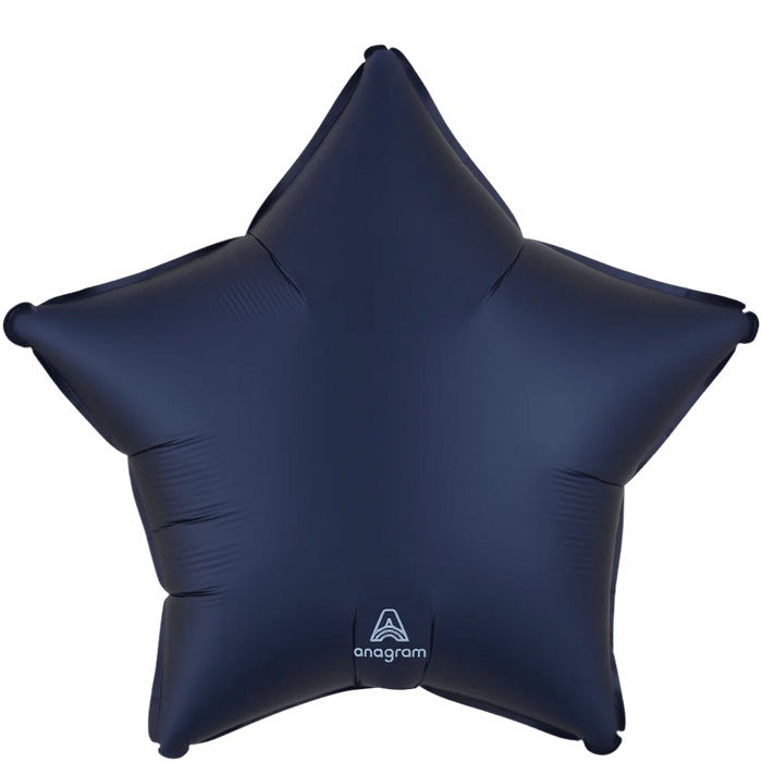 True Navy Satin Star Mylar Balloon 19" | 1ct - Zurchers