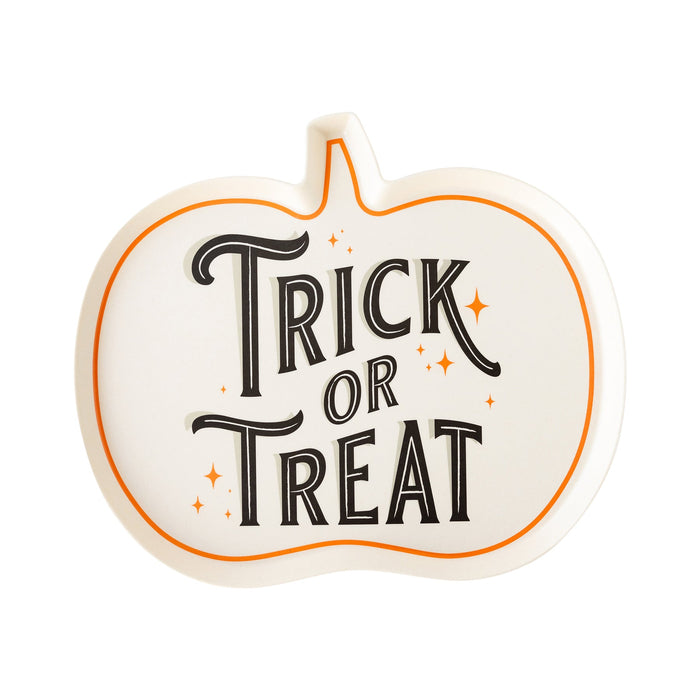 Trick or Treat Shaped Bamboo Tray 17" x 14.5" | 1 ct - Zurchers