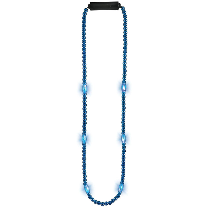 Light - Up LED Blue Bead Necklace 34" | 1 ct - Zurchers
