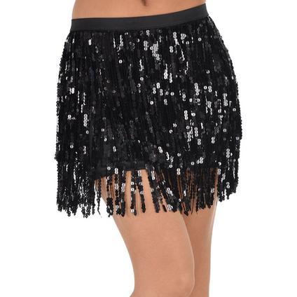 Adult Black Sparkle Sequin Skirt | 1 ct - Zurchers