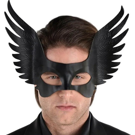 Adult Black Winged Faux Leather Half Mask | 1 ct - Zurchers