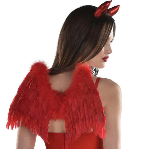 Adult Red Feather Devil Wings | 1 ct - Zurchers