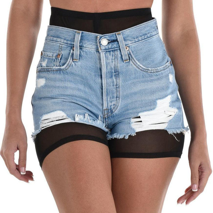 Adult Sheer Black High - Waisted Mesh Bike Shorts | 1 ct - Zurchers