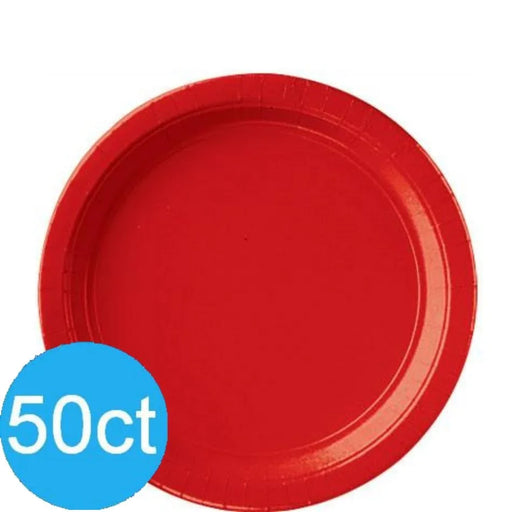 Apple Red 8.5'' Paper Plates | 50ct - Zurchers