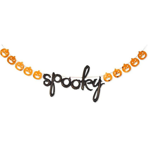 Halloween Air - Filled Pumpkin Spooky Balloon Banner, 20ft | 1ct - Zurchers