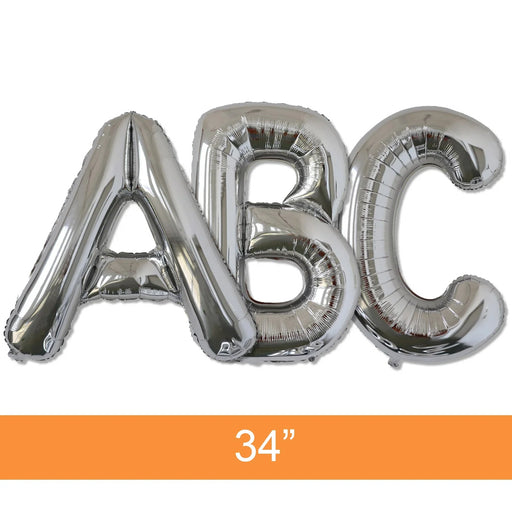 Silver Jumbo Letter Metallic Balloon 34" | 1 ct. - Zurchers