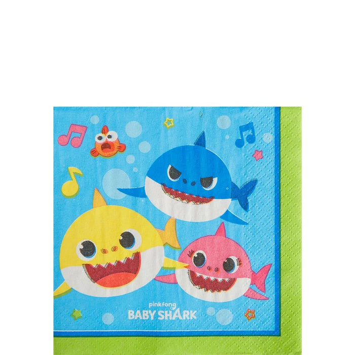 Baby Shark Beverage Napkins | 16ct - Zurchers