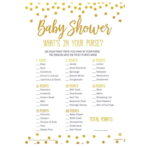 Baby Shower Purse Game | 24ct - Zurchers