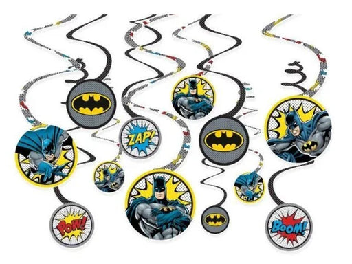 Batman Swirl Decorations | 12ct - Zurchers