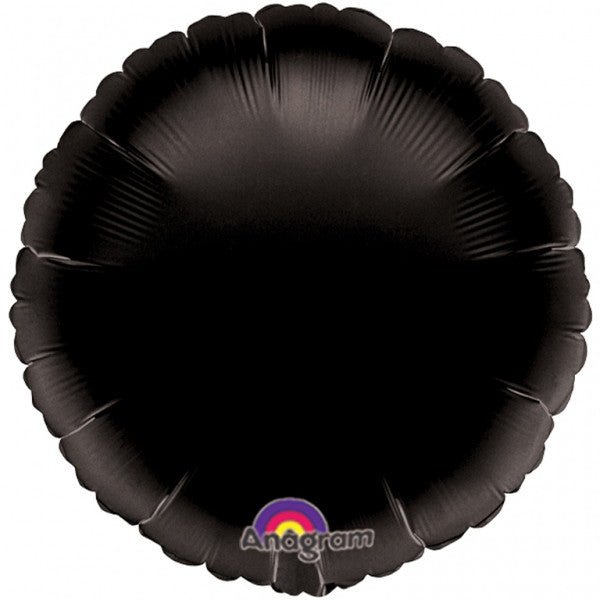 Black Round Mylar Balloon, 18'' | 1 ct - Zurchers