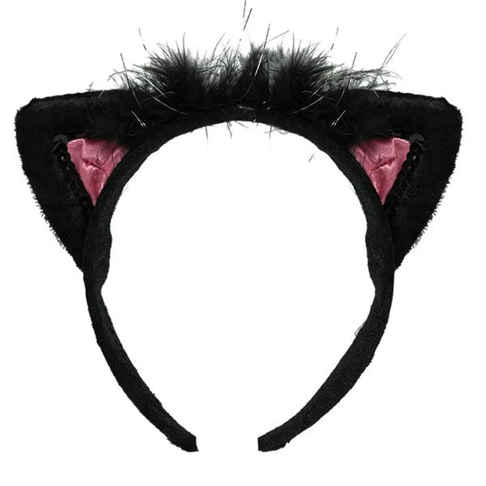 Black/Pink Cat Ears Headband | 1ct - Zurchers