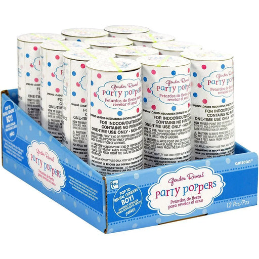 Blue foil Confetti Poppers | 12 ct - Zurchers